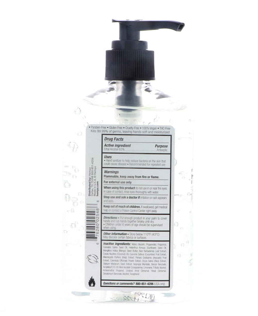 Hempz hemp seed oil ingredient panel emphasizing conditioning properties