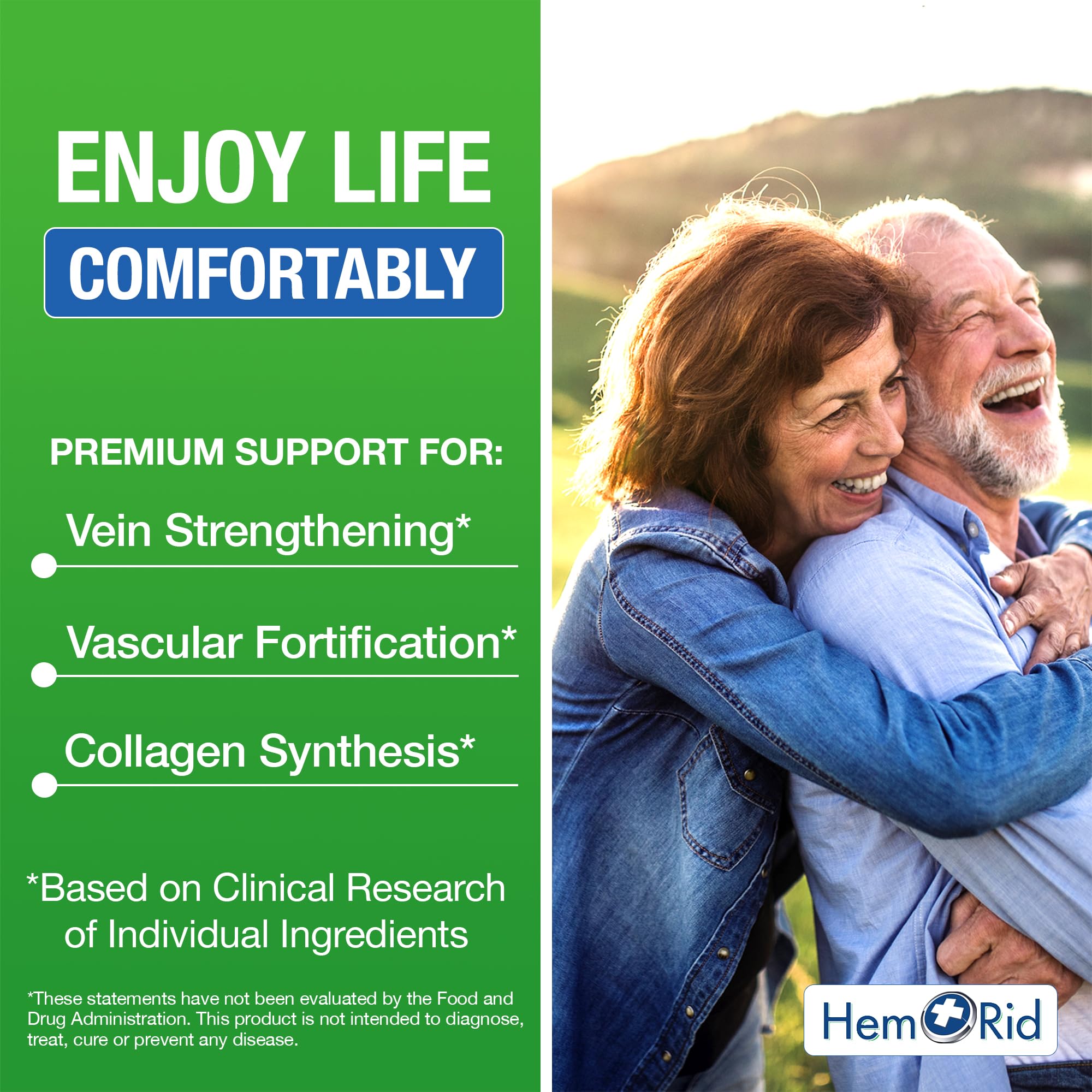 Butcher's broom in HemRid Plus highlights vascular wellness potential.