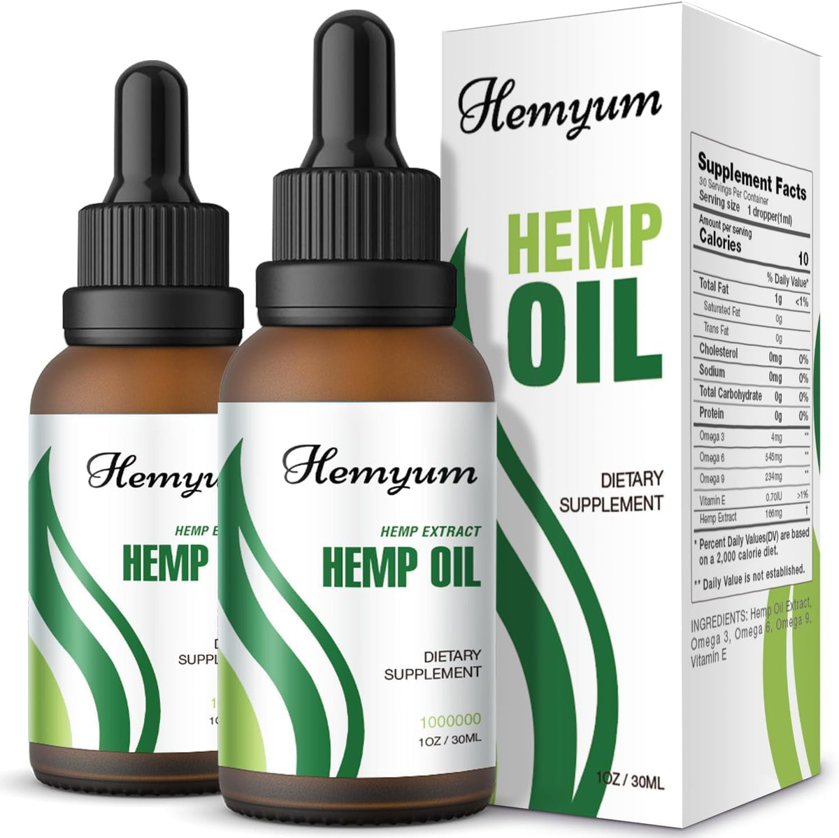 Hemyum hemp oil drops bottle pour for easy daily use