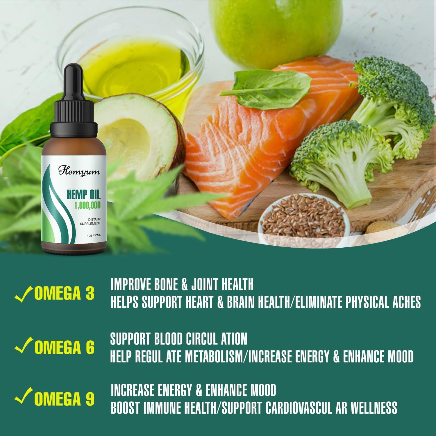 Hemyum hemp oil drops relaxed mood scene suggesting calm support