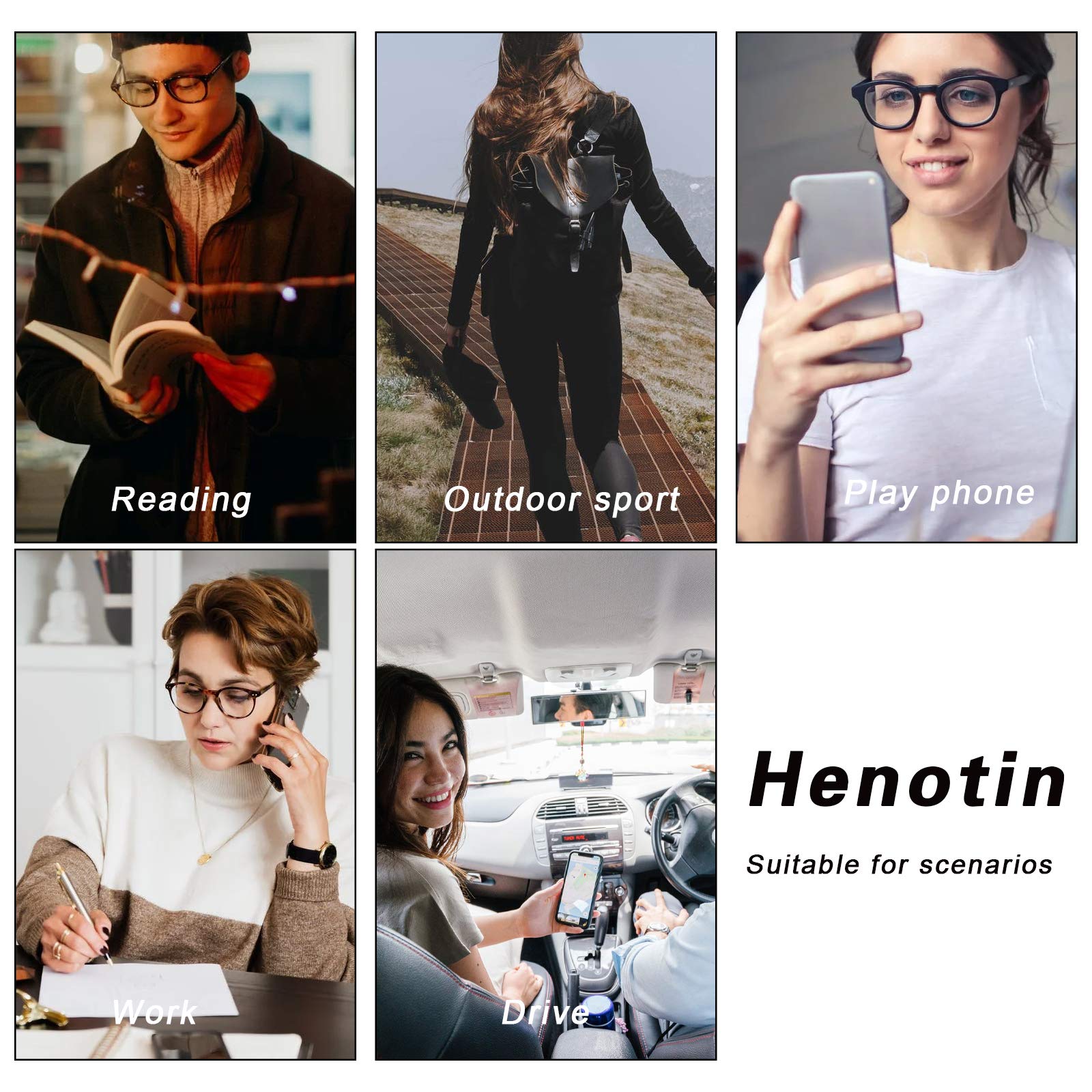 Henotin blue light reading glasses gift set ideal for students and professionals.