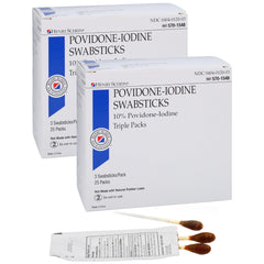 Henry Schein Prep swabstick saturated with 10 percent povidone iodine for antiseptic skin prep