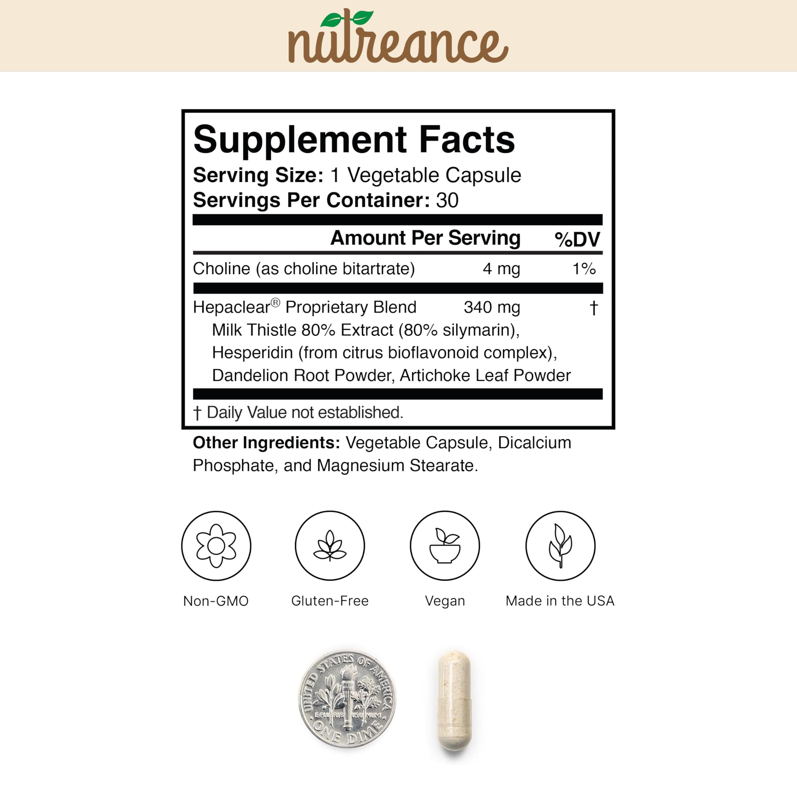Hepaclear capsules close-up featuring plant-based ingredients