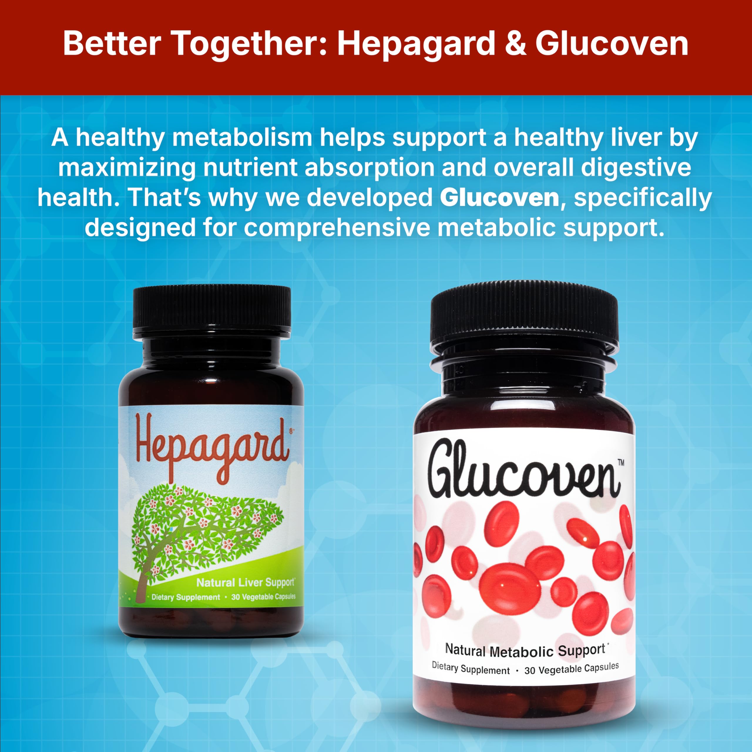 Hepagard vegan non-GMO gluten-free badge on bottle.