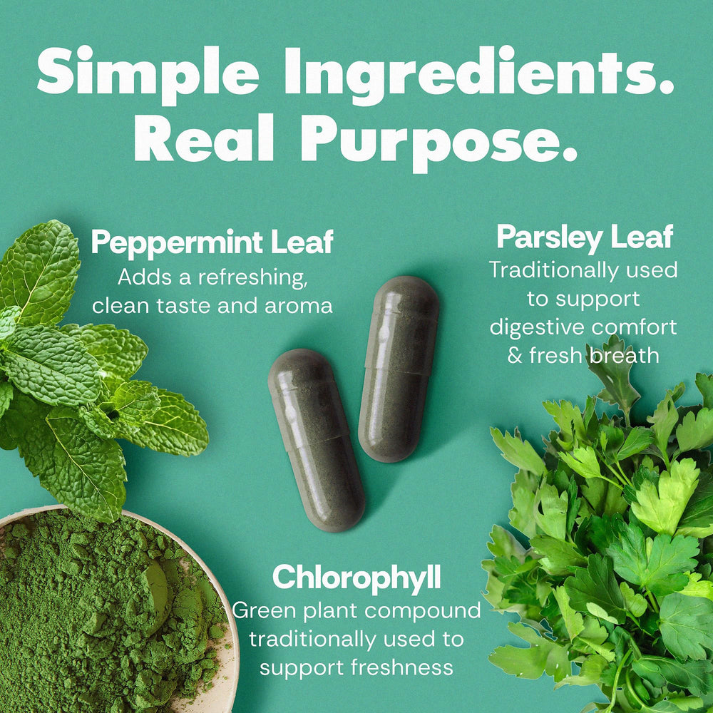 Her Fantasy Box Body Magic capsules closeup, offering a vegan detox support option