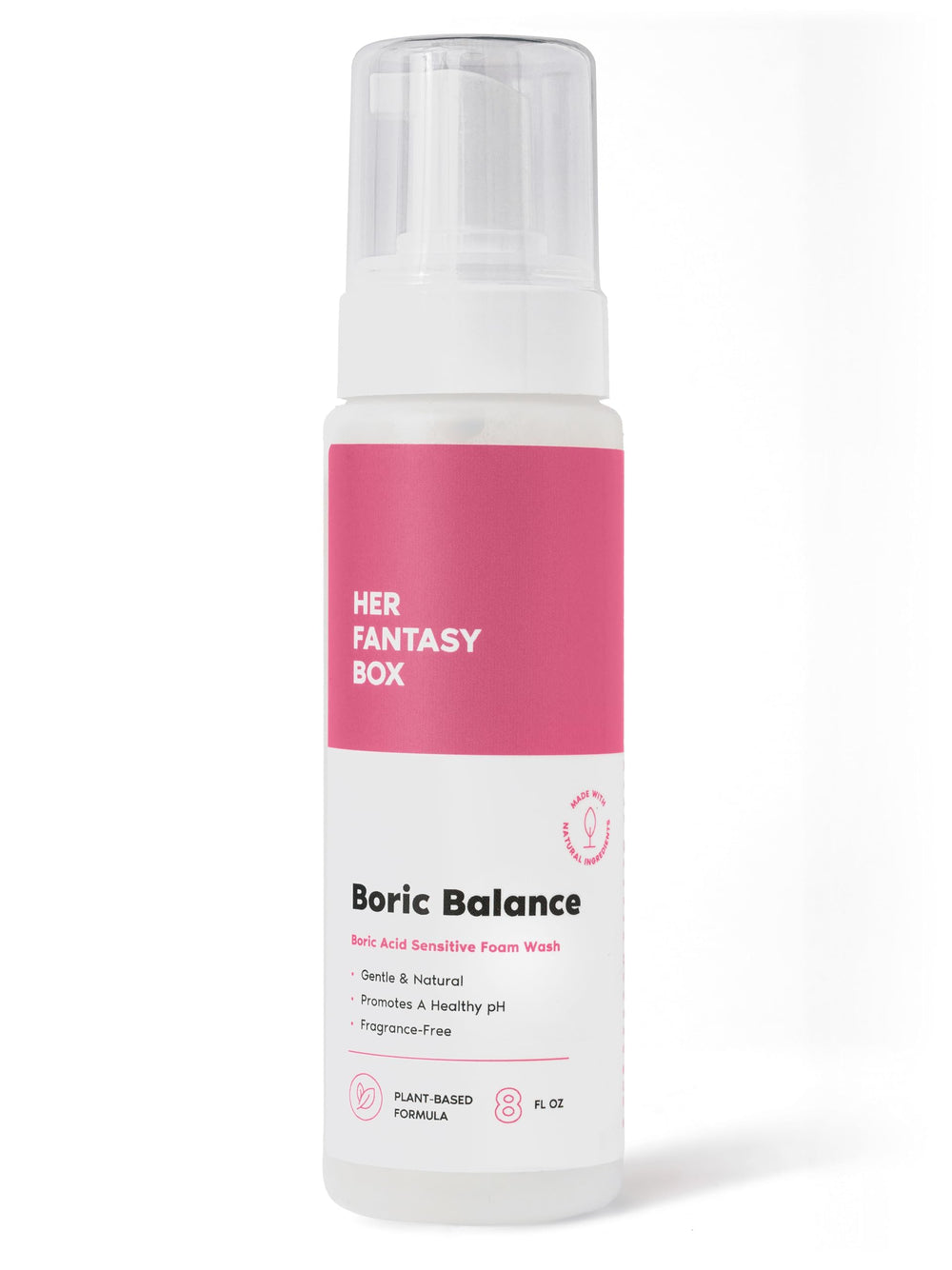 Her Fantasy Box Boric Balance Yoni Foam Wash bottle for gentle daily cleanse and pH balance.