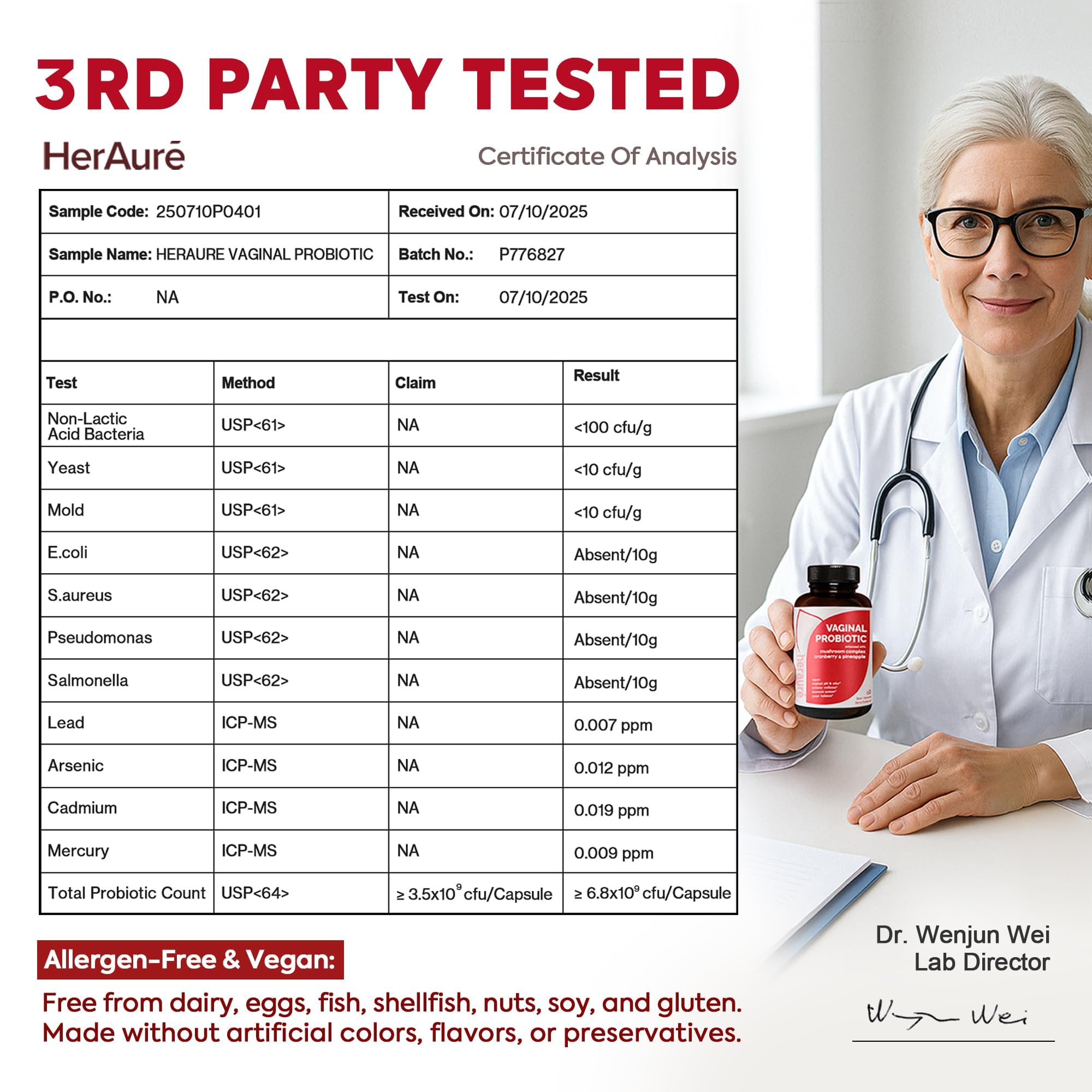 HerAuré two-capsule daily dosage fits a simple wellness routine.