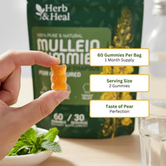 Gummies arranged with natural ingredients suggesting congestion relief use