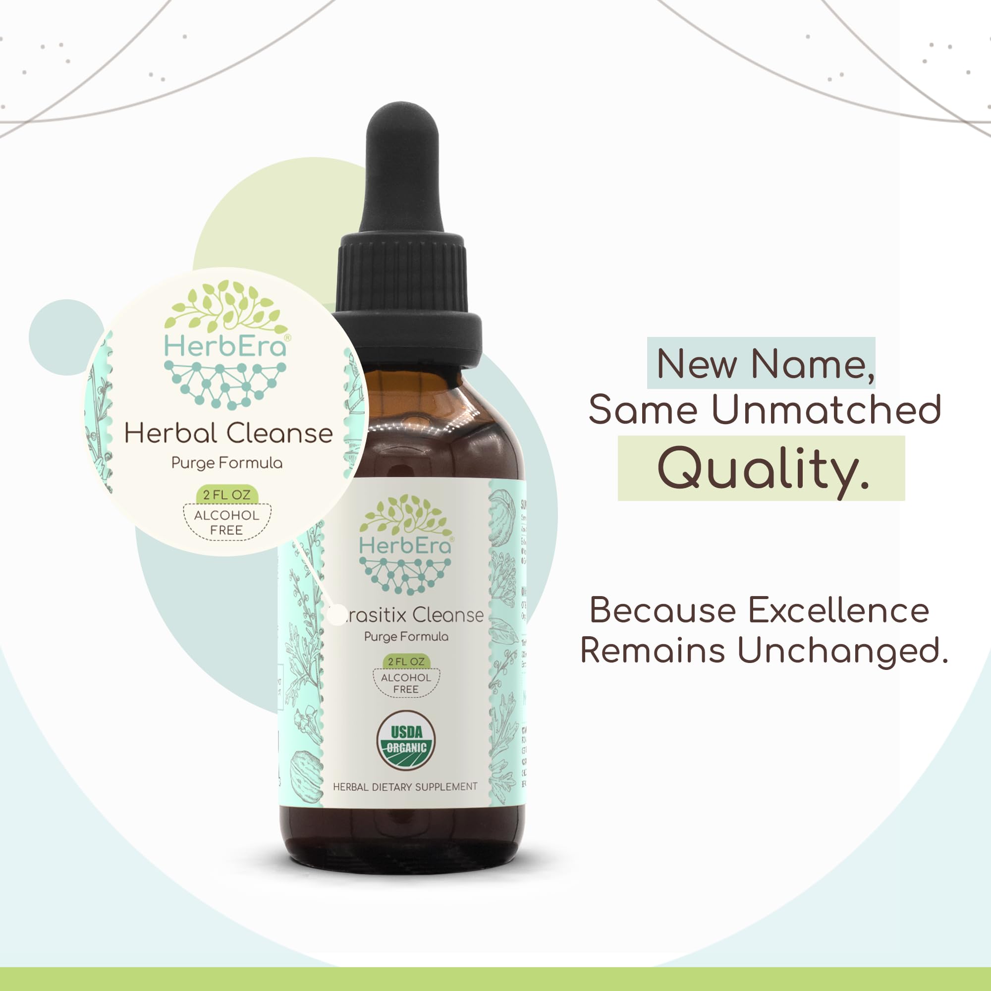 HerbEra Herbal Cleanse cap closeup with tamper-evident seal