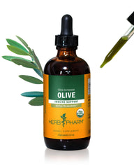 Herb Pharm olive leaf extract bottle for daily immune support