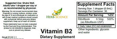 Herb-Science Vitamin B2 drops blue cobalt bottle preserves freshness and potency.