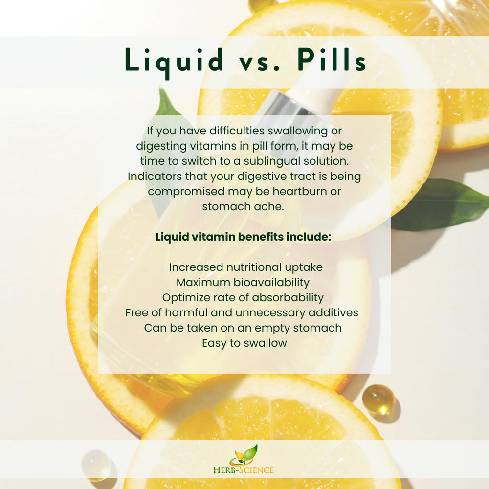 Herb-Science Vitamin B2 drops daily use promotes a routine supplement.
