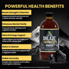 Herb To Body Pure Shilajit Bitter drops poured into water for convenience