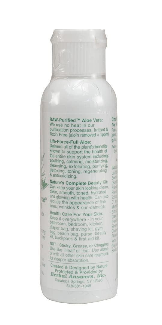 Close-up of AloeForce Skin Gel texture showing smooth, non-sticky absorption.