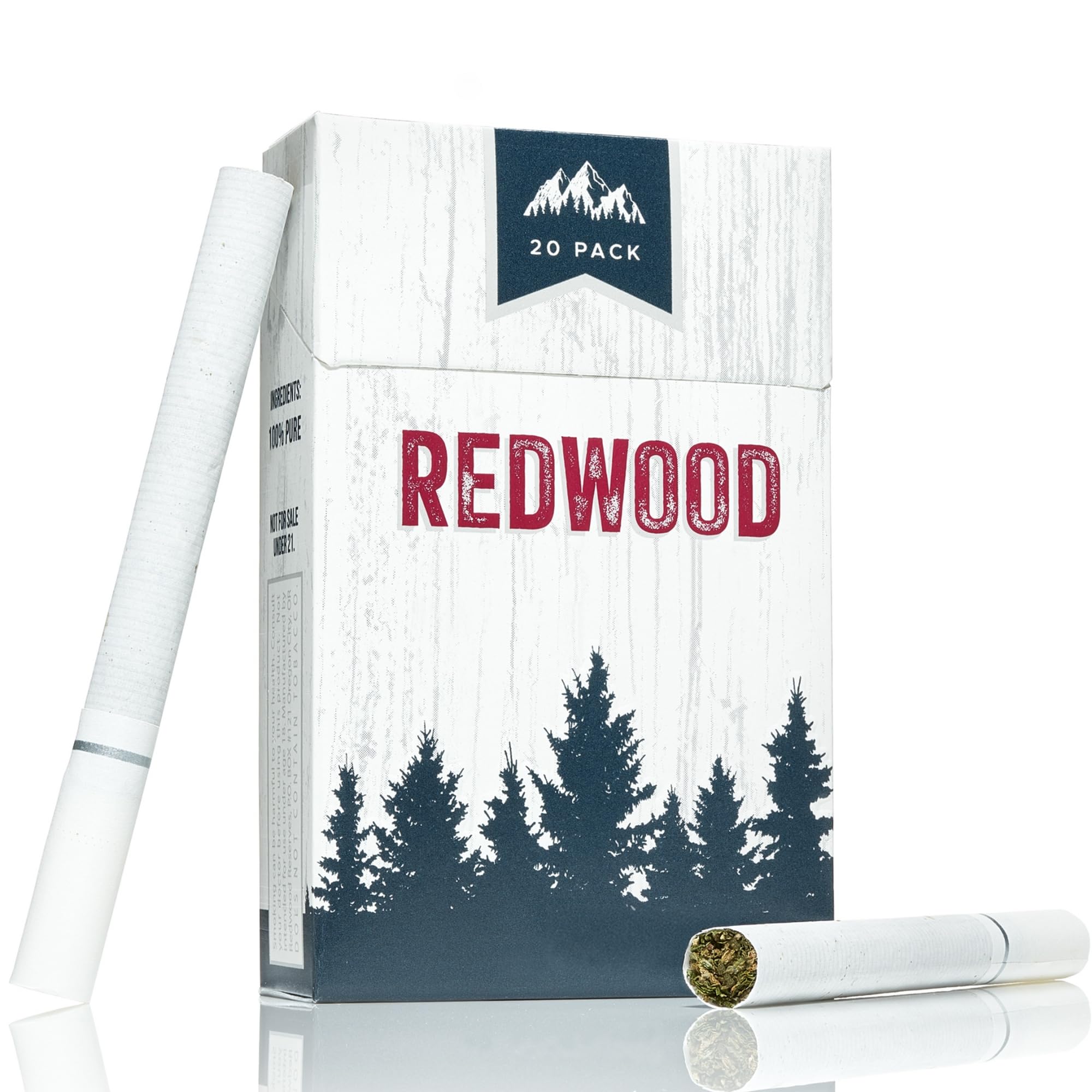 Herbal Cigarette pack front view highlighting tobacco-free, nicotine-free option for adults.