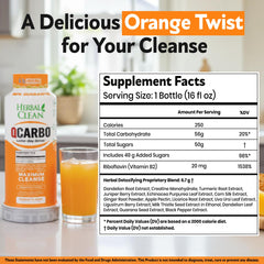 Glass with ice ready to enjoy Herbal Clean Qcarbo16.