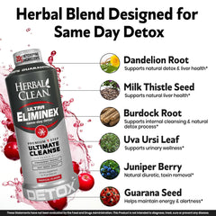 Milk thistle seed graphic on label highlighting herbal support for detox.