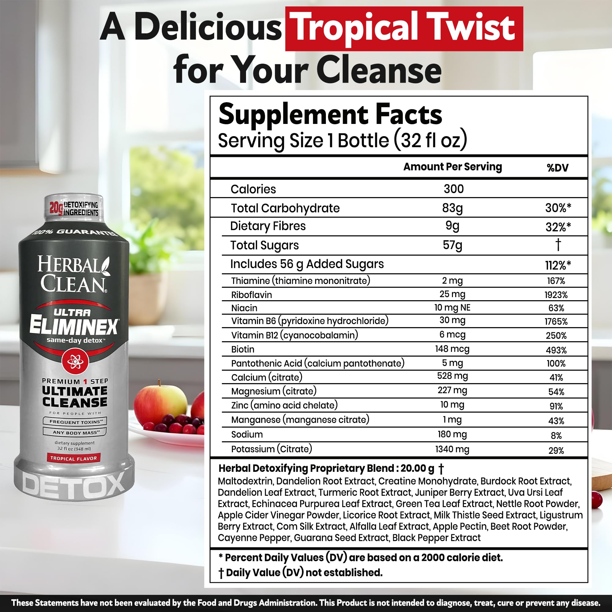 Glass of tropical fruit Detox drink showcasing refreshing flavor and hydration.