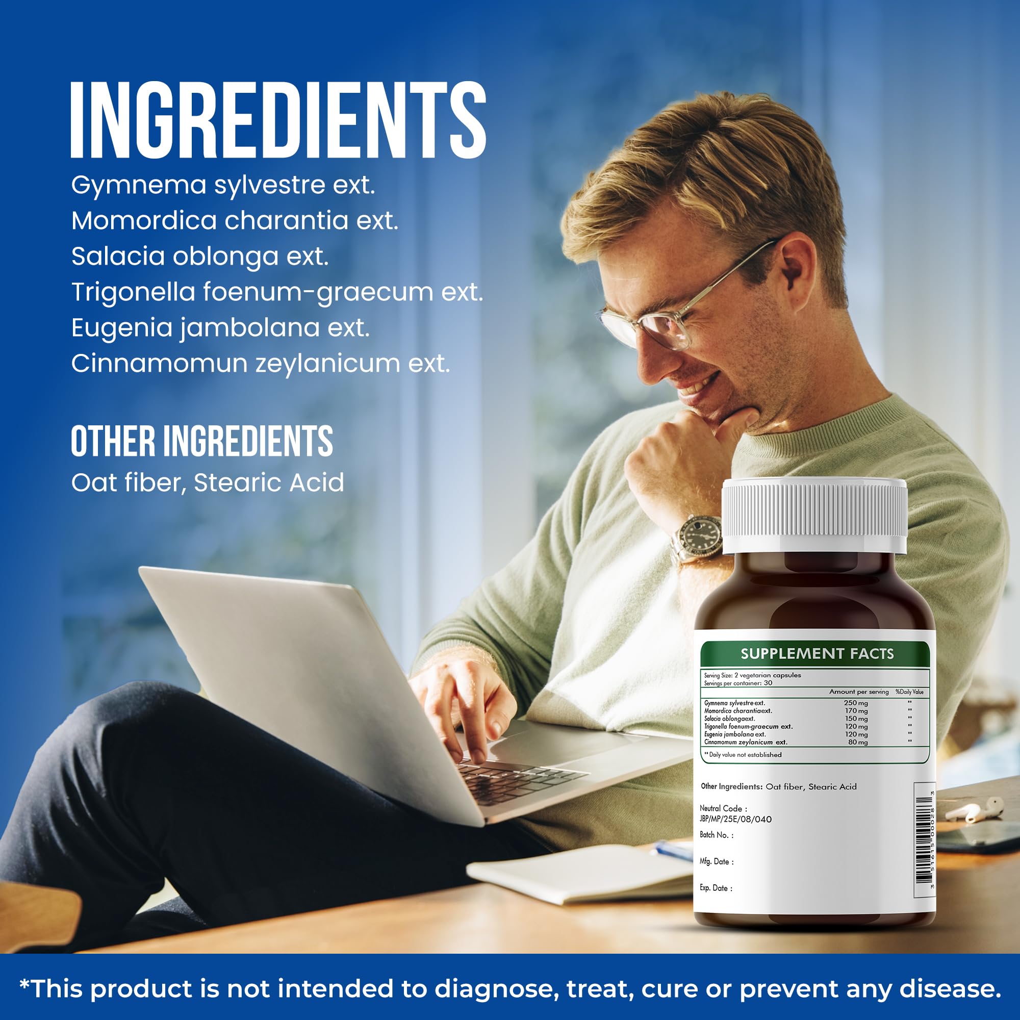 GlucoSuprs HRX fenugreek seeds emphasize traditional wellness herbs.