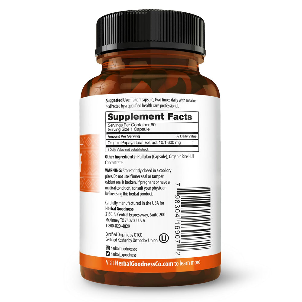 Herbal Goodness vegan capsules close-up emphasizing clean, plant-based ingredients