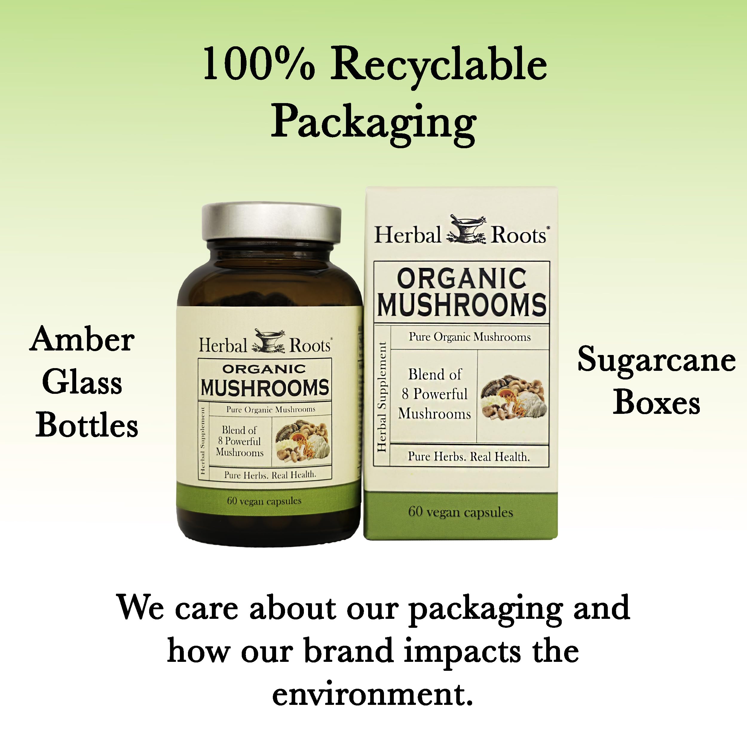 Hands holding Herbal Roots bottle for on-the-go wellness.