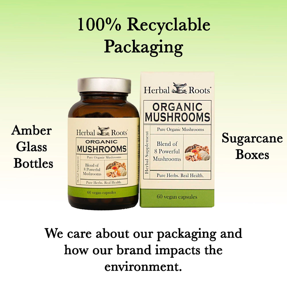 Hands holding Herbal Roots bottle for on-the-go wellness.