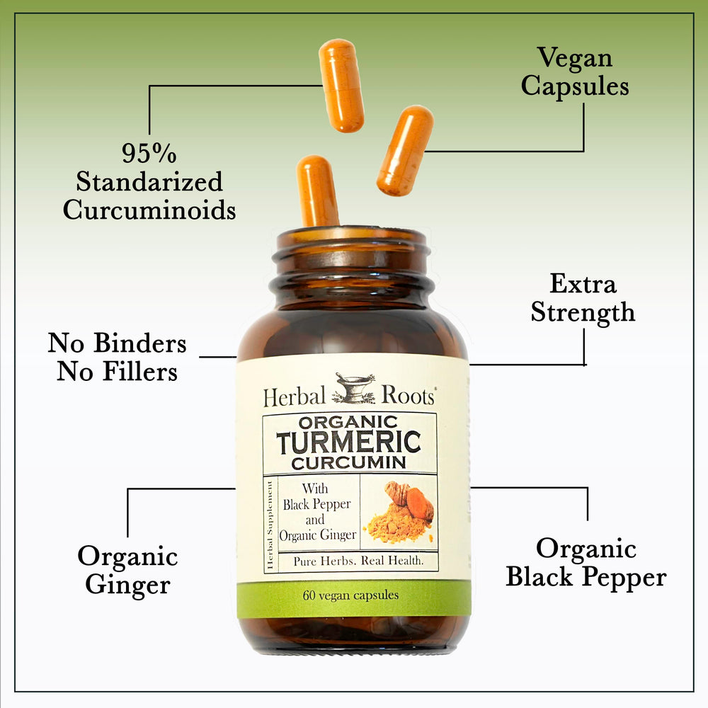 Herbal Roots black pepper BioPerine capsules captured for enhanced absorption.