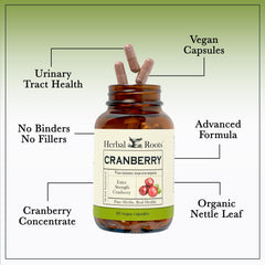 Herbal Roots cranberry pills organic nettle feature in the blend.