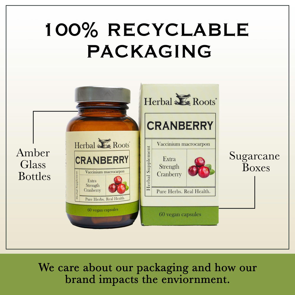 Herbal Roots vegan capsules ready for daily use.