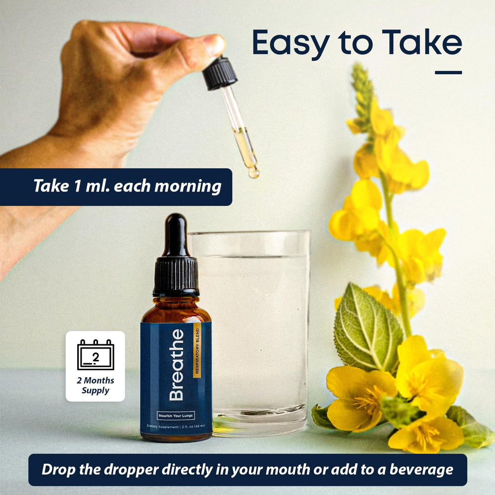 Herbal Tea Therapy BREATHE 8-IN-1 dropper dispensing daily dose