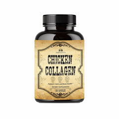 HERBALICIOUS Chicken Collagen Capsules bottle for joint and skin support.