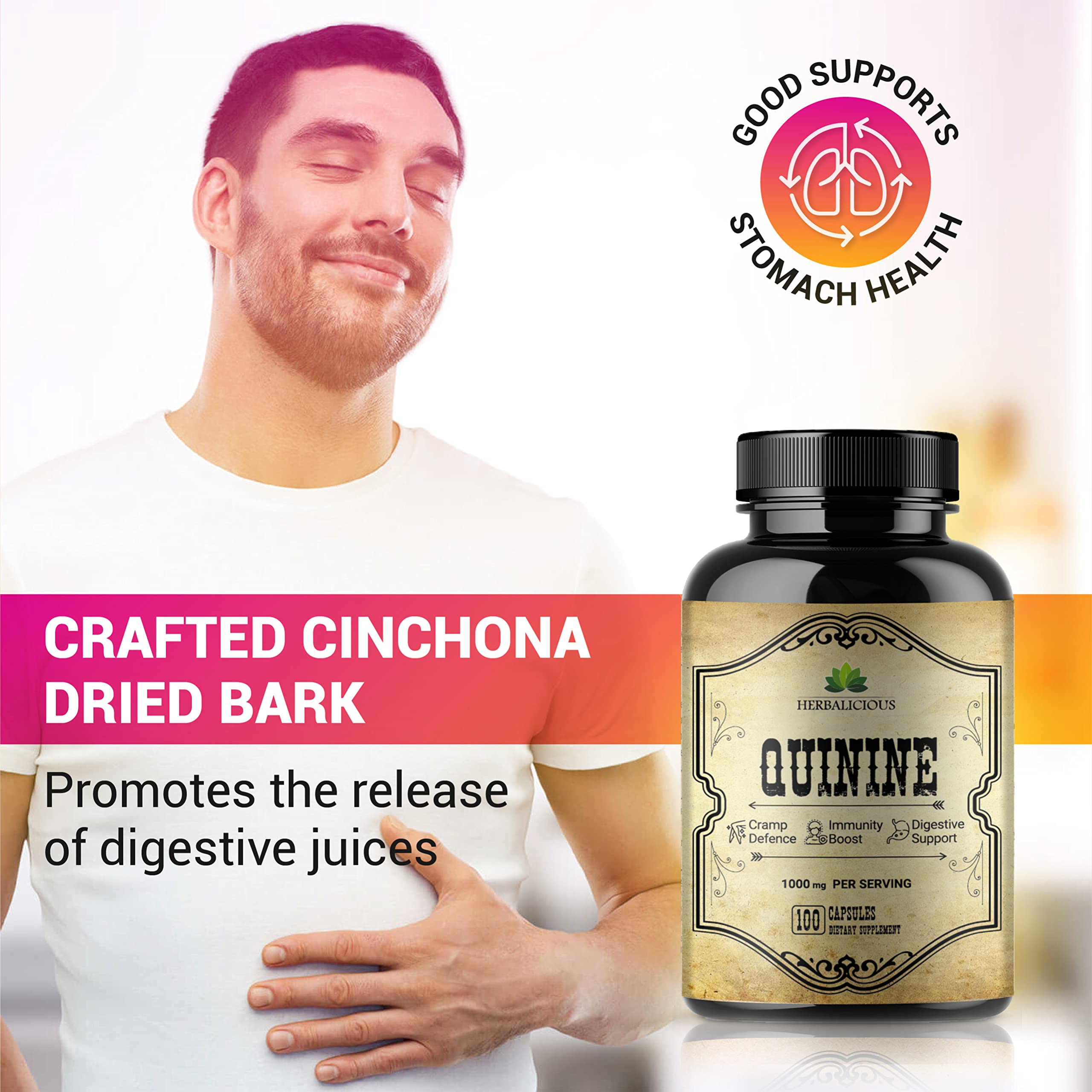 HERBALICIOUS cinchona bark ingredient image hinting at natural origins