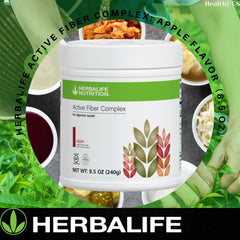 Herbalife Active Fiber Complex scoop beside tub for measured daily servings.