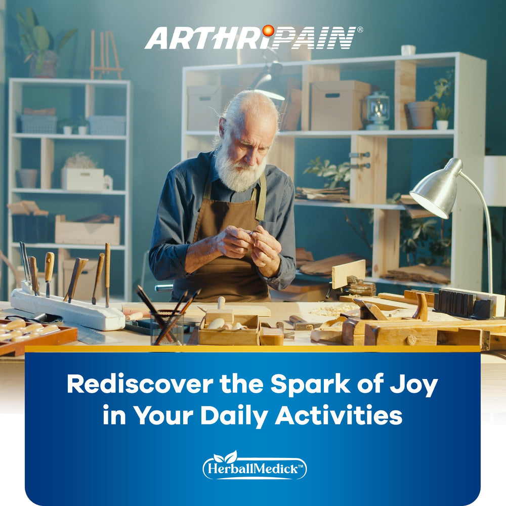 HerballMedick Arthripain Opti-MSM blend label suggests joint flexibility benefits.