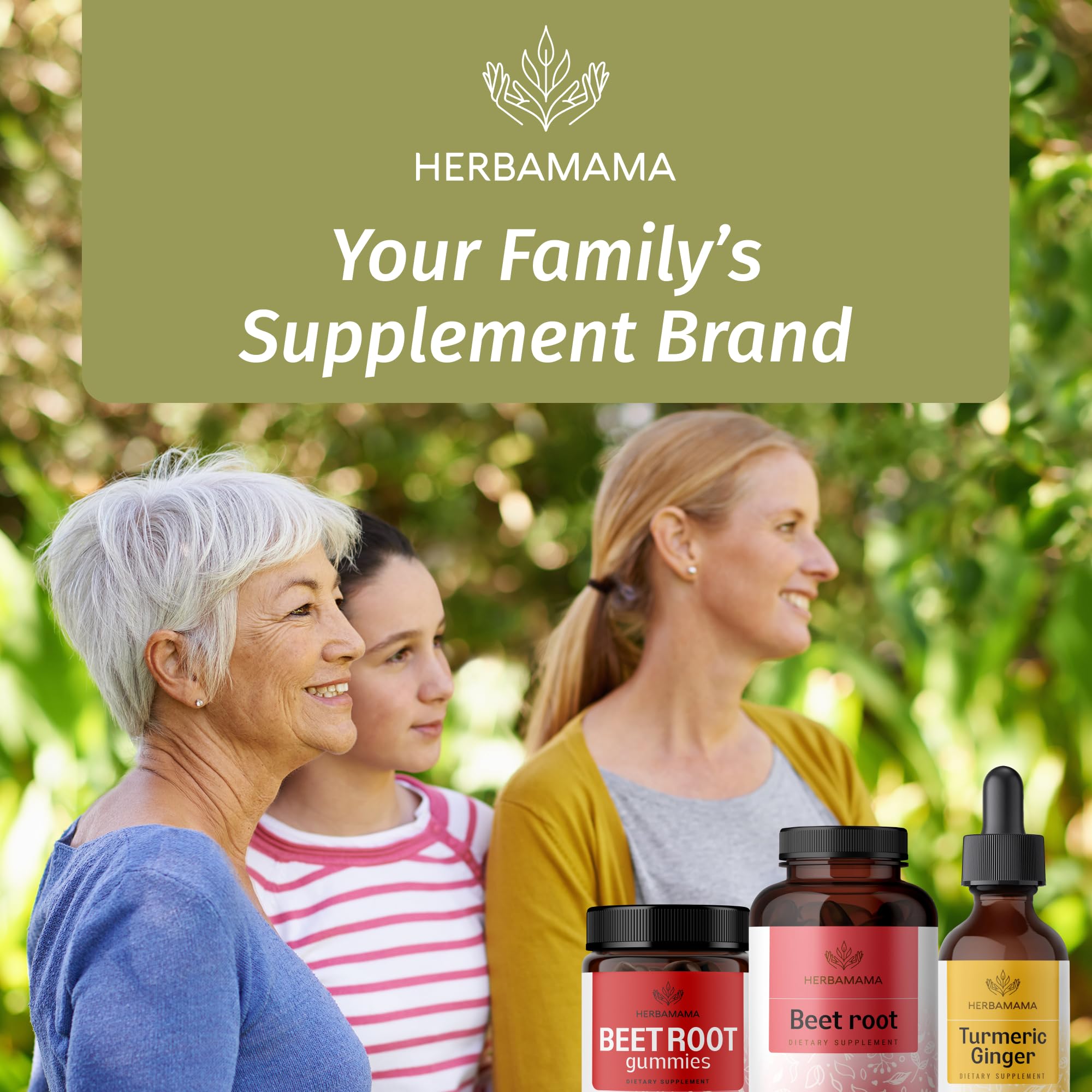 Herbamama Beet Root Capsules in kitchen scene; supports daily routines.