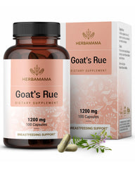 HERBAMAMA Goat's Rue capsules bottle front for easy daily lactation support