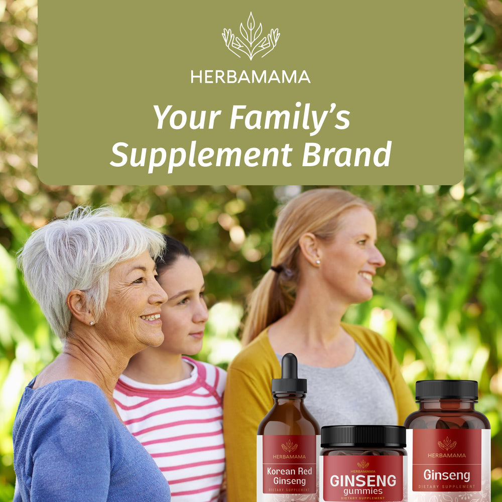 Herbamama Panax Ginseng Gummies daily-use chews provide a tasty energy-support option