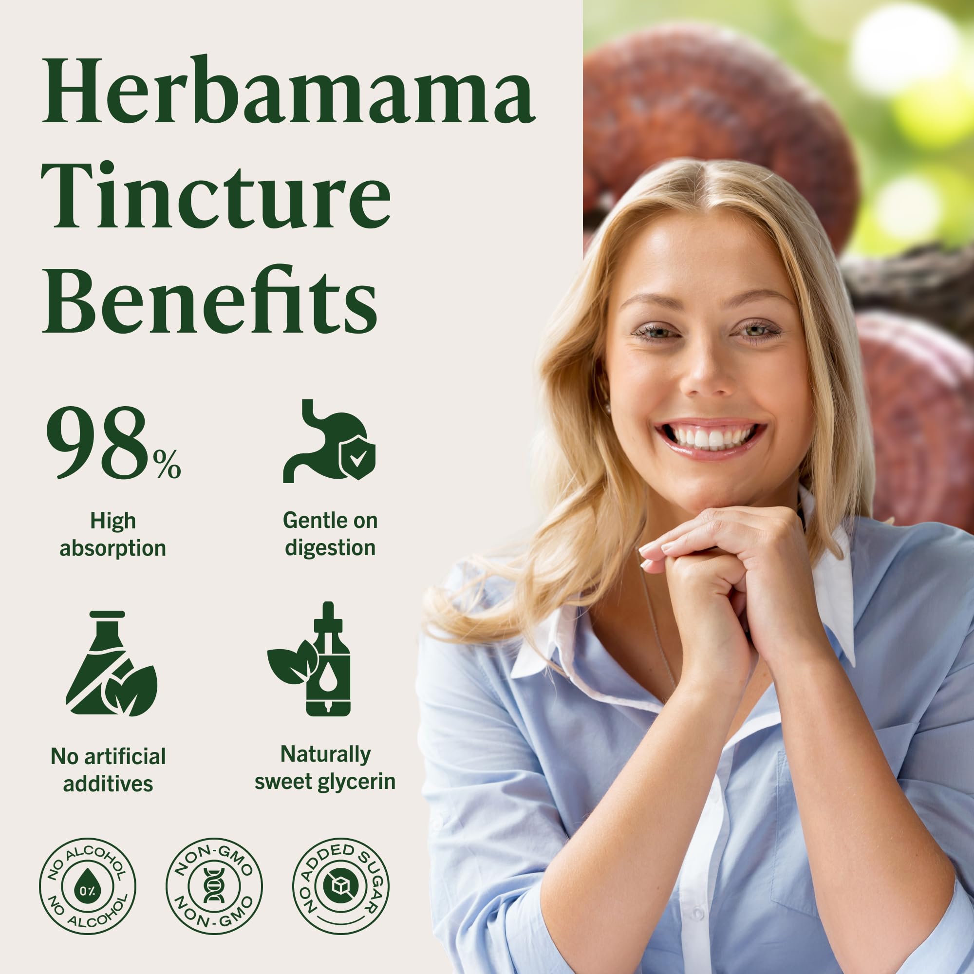 HERBAMAMA sugar-free extract bottle enables versatile wellness routines.