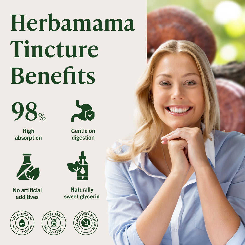 HERBAMAMA sugar-free extract bottle enables versatile wellness routines.