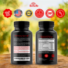 HerbaMe amino acid blend capsules on white for fitness support