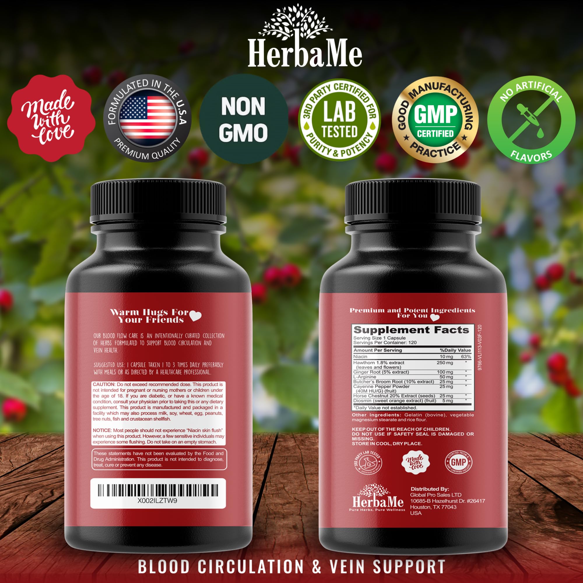 HerbaMe bottle pour capsules demonstrates easy, measured daily dosing.
