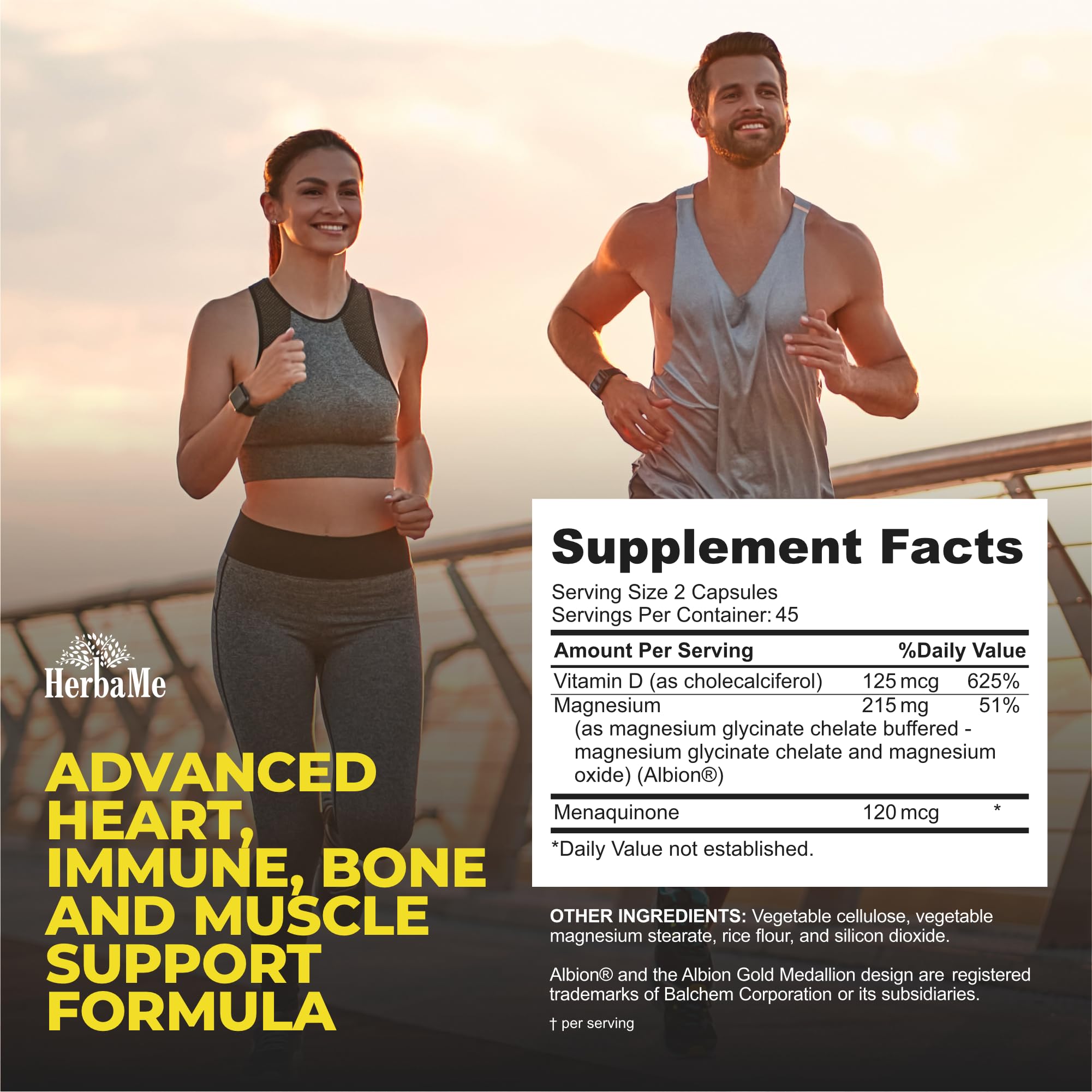 HerbaMe immune support capsules showcase convenient daily supplementation