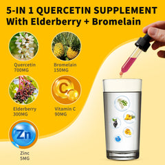 Herbance dropper dispensing liquid quercetin for quick absorption
