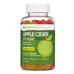 Herbatech Gluten-free Apple Cider Vinegar Gummies, USA-made for convenient daily use