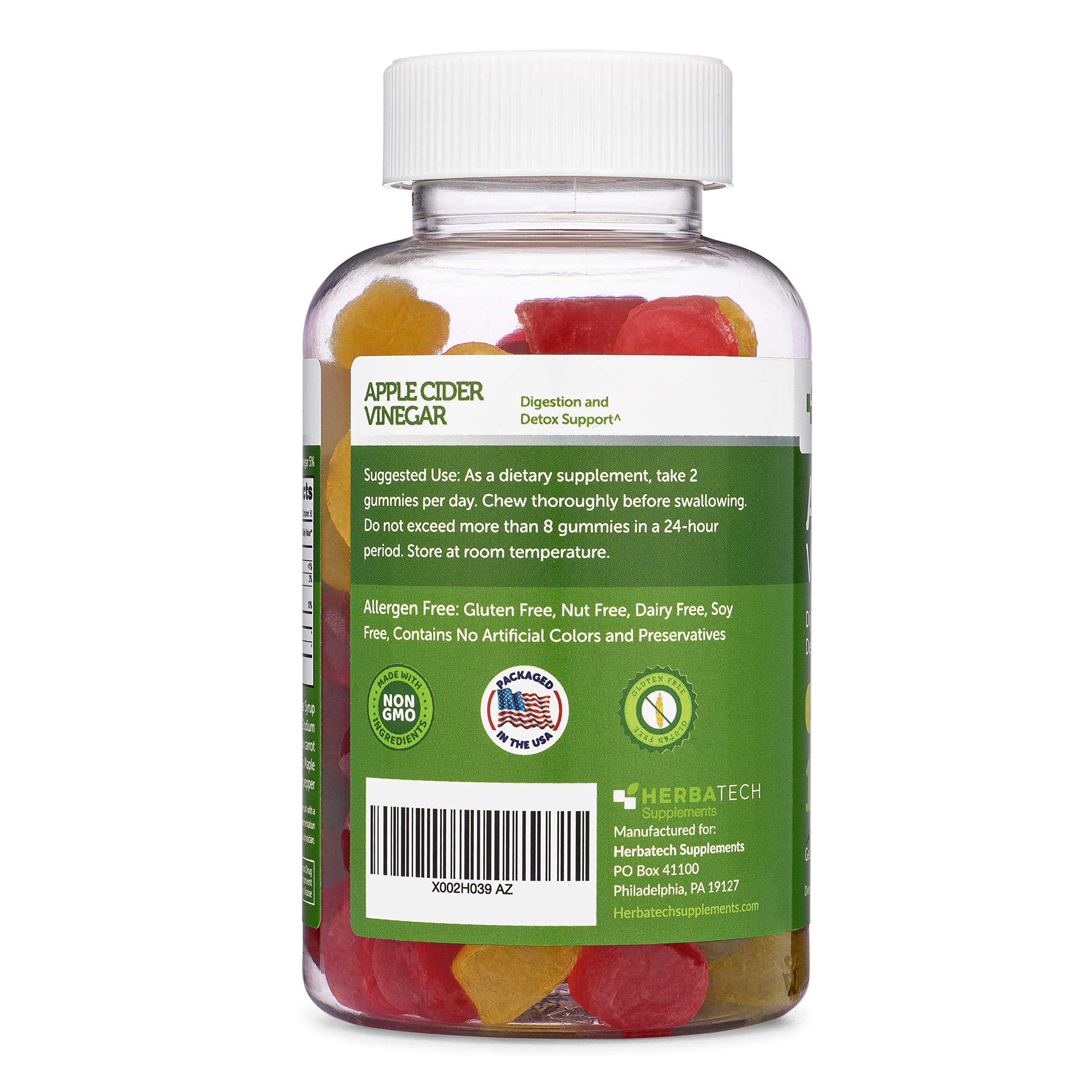 Herbatech Keto-friendly Apple Cider Vinegar Gummies are great for low-carb routines