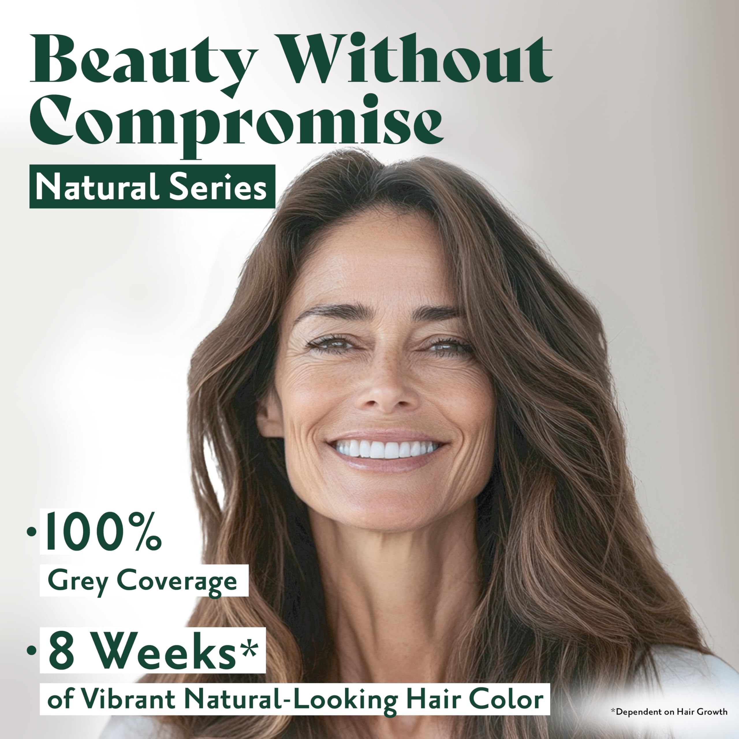 Gray coverage result showing smooth, even color across strands.