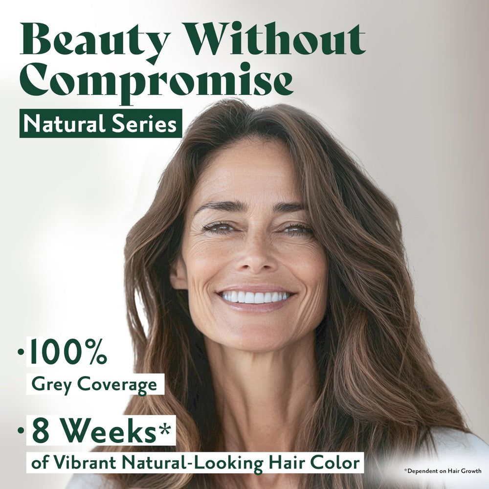 Gray coverage result showing smooth, even color across strands.