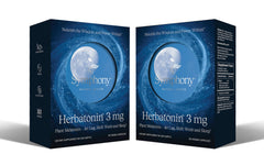 Herbatonin 3mg bottle on a nightstand for restful sleep support