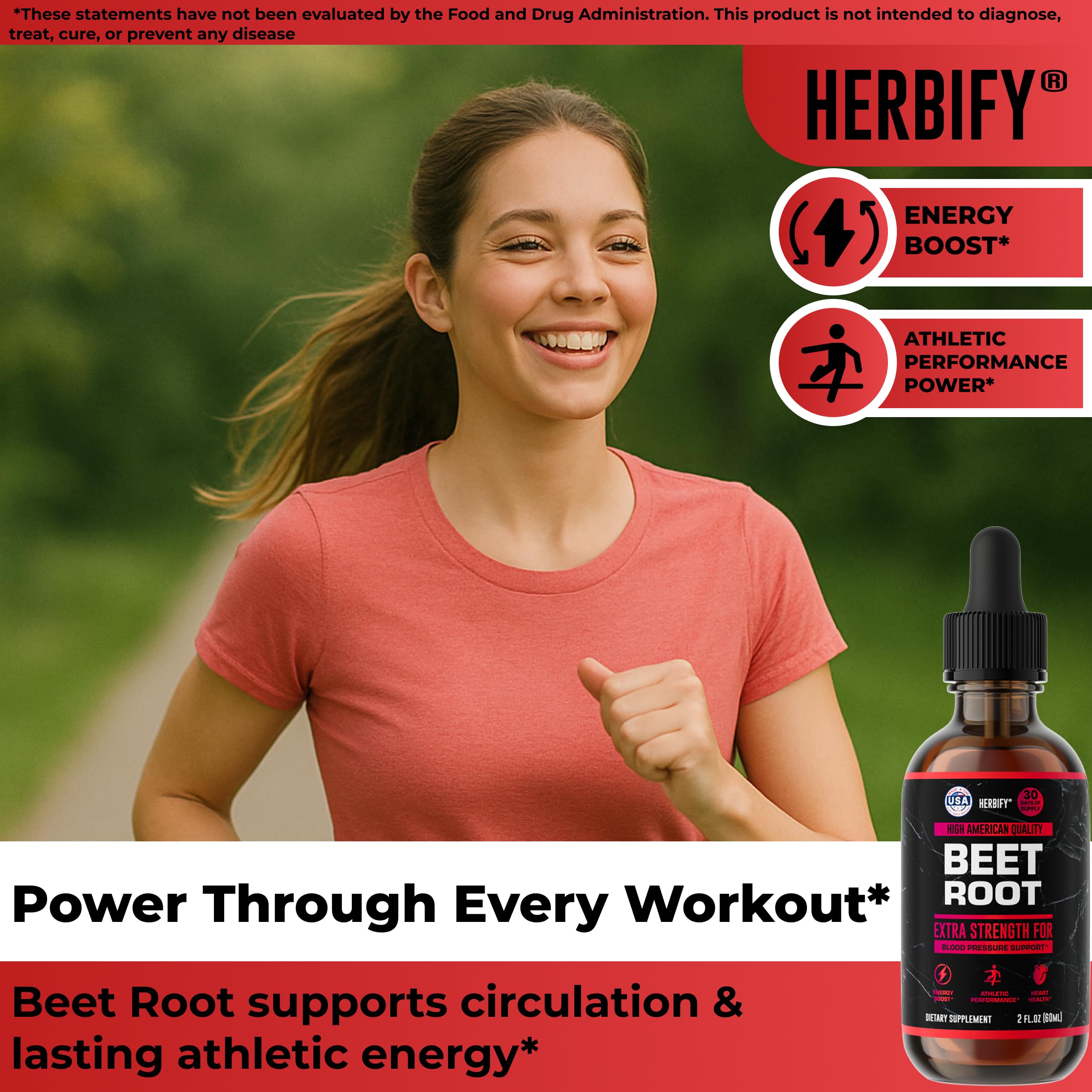 HERBIFY Beet Root bottle with label showing ingredients.