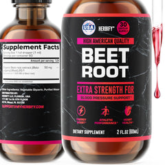 HERBIFY Beet Root Extract bottle illustrating convenient heart support and energy lift.
